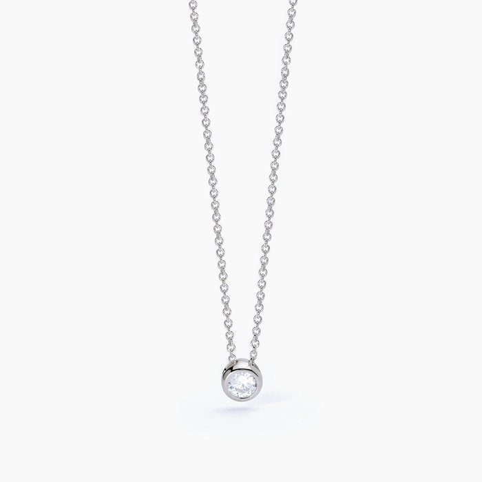 Girocollo in argento con punto luce SHINY