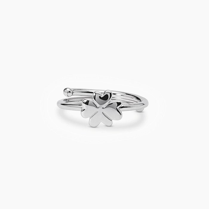 Anello in argento con quadrifoglio CERCAMI