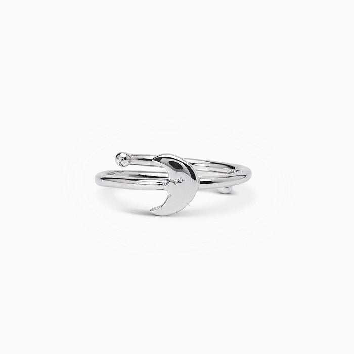 Anello in argento con mezzaluna BLUE MOON
