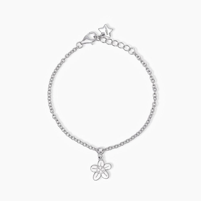 Bracciale in argento con fiore NON TI SCORDAR DI ME