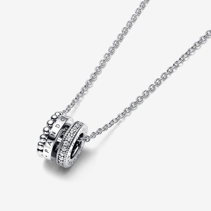 Collana con Logo, Pavé e Sfere