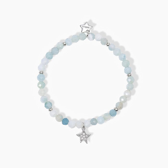 Bracciale elastico con amazzonite e stella pendente STELLA STELLINA