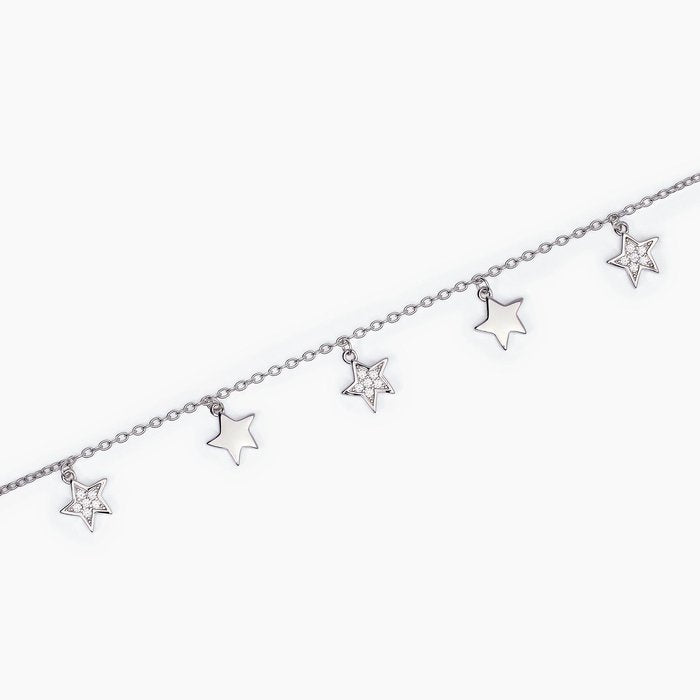 Girocollo in argento con stelle pendenti smaltate STELLA STELLINA