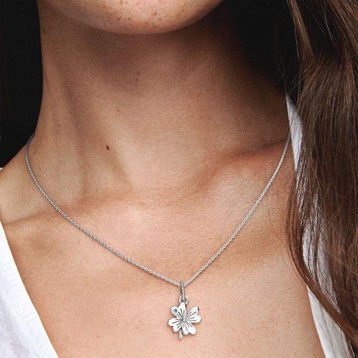 Necklaces Pendente Quadrifoglio portafortuna