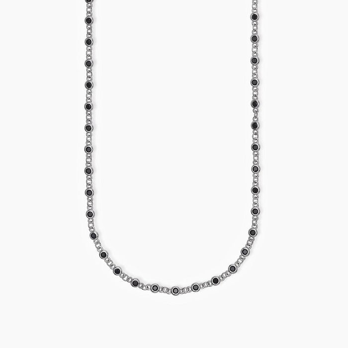 Collana in argento con zirconi neri SKYLINE