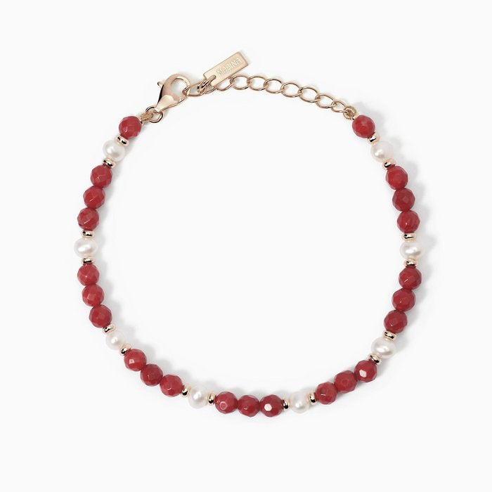 Bracciale in con perle coltivate e corallo bambù BEACH CODE