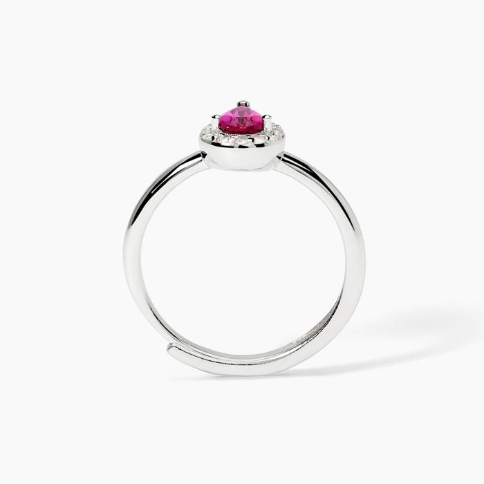 Anello in argento con rubino sintetico COOL OR RÉTRO?
