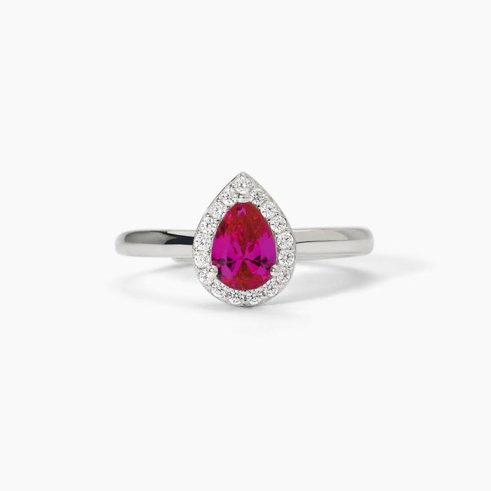 Anello in argento con rubino sintetico COOL OR RÉTRO?