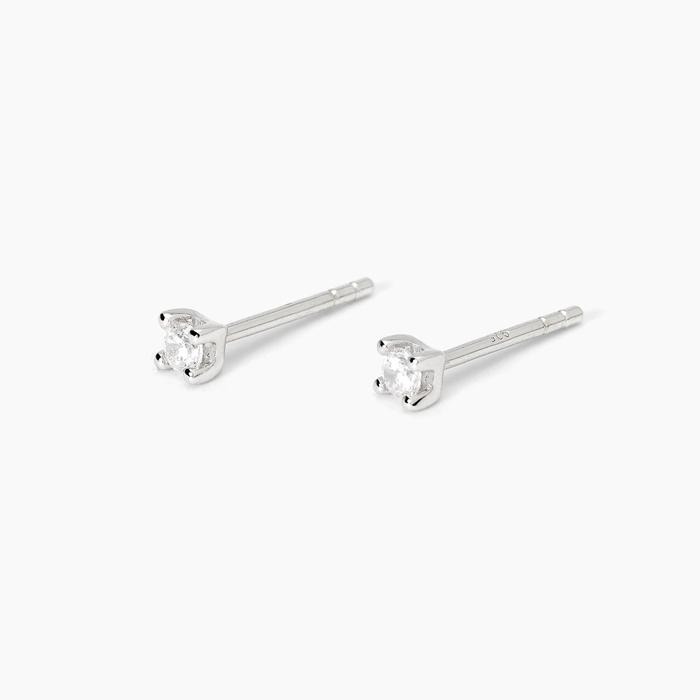 Orecchini in argento con punto luce SHINY