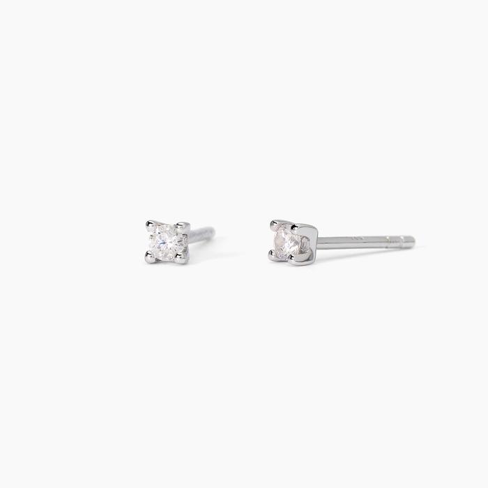 Orecchini in argento con punto luce SHINY