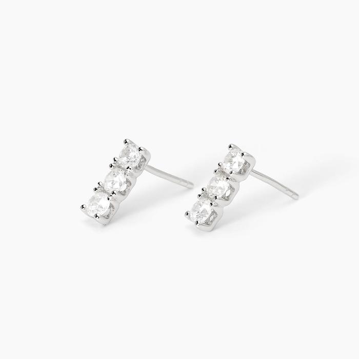 Orecchini in argento con zirconi bianchi TRILOGY