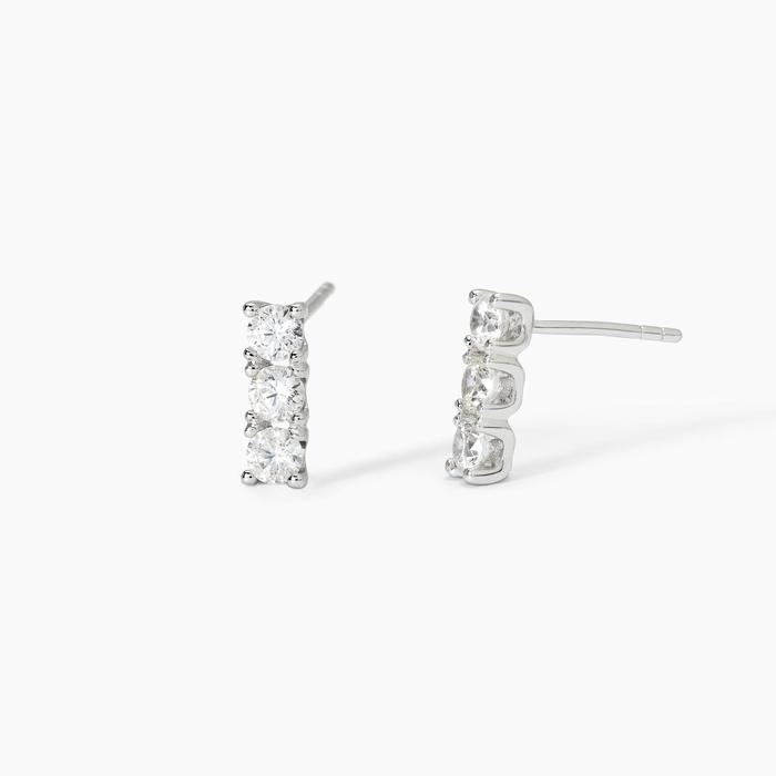 Orecchini in argento con zirconi bianchi TRILOGY