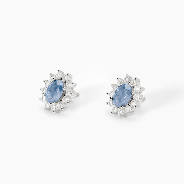 Orecchini in argento con acquamarina sintetica COOL OR RÉTRO?