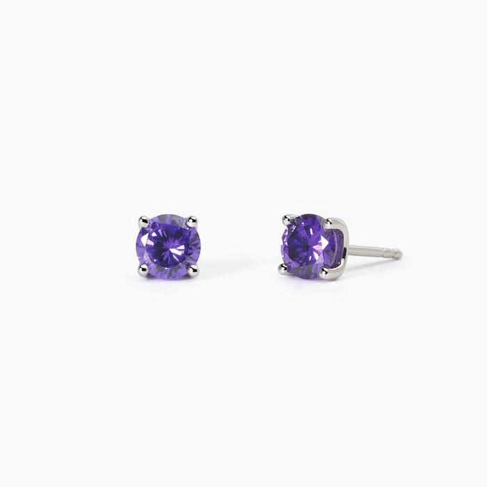 Orecchini in argento con zirconi viola SHINY
