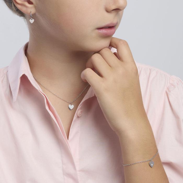 Bracciale in argento con cuoricino TVB