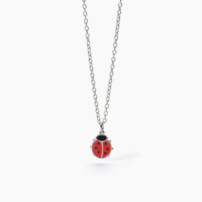 Girocollo in argento con coccinella FORTUNELLA