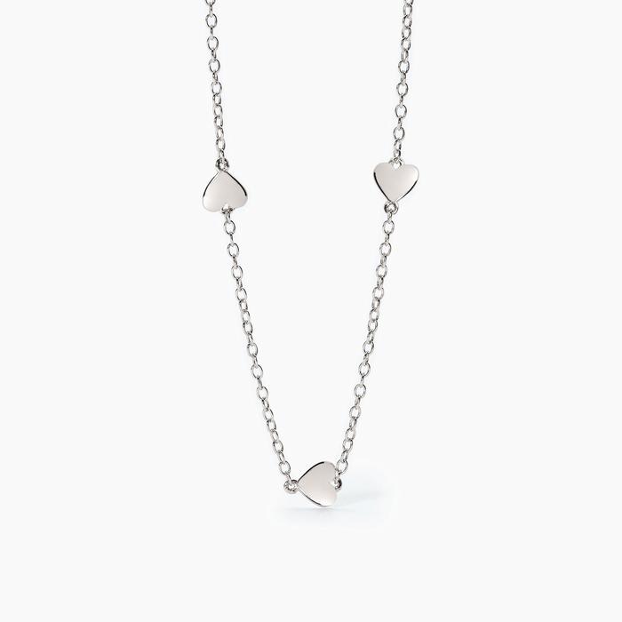 Girocollo in argento con cuoricini MON AMOUR