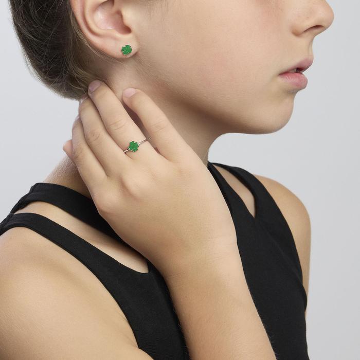 Orecchini in argento con quadrifoglio CERCAMI