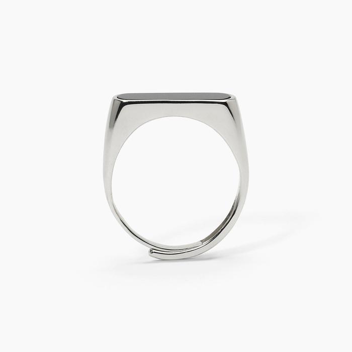 Anello in argento con agata nera THINK BLACK