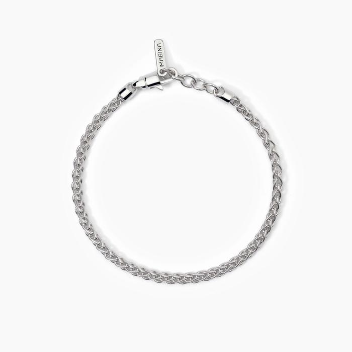 Bracciale in argento con catena spiga EVERY DAY