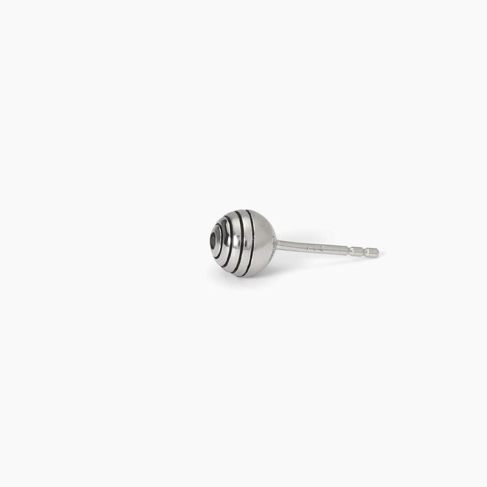 Orecchino in argento con zircone nero MONOMANIA