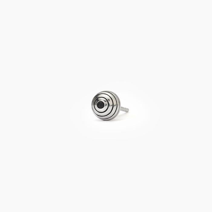 Orecchino in argento con zircone nero MONOMANIA