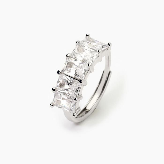 Anello donna in argento con zirconi Valentina