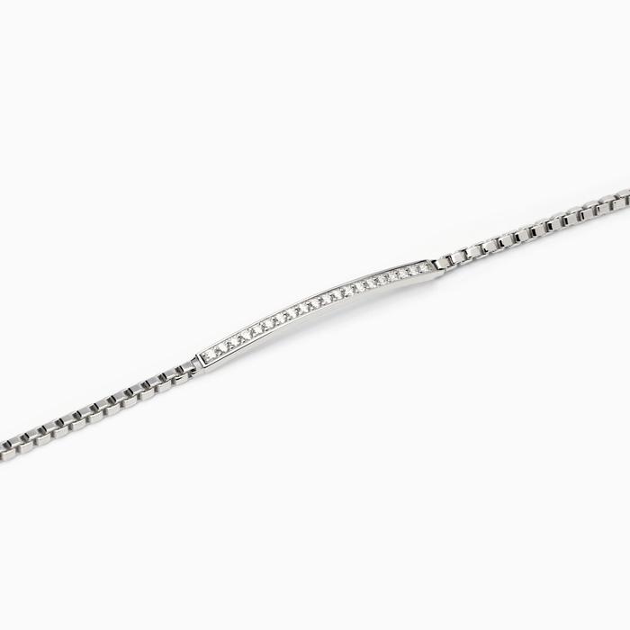 Bracciale uomo in argento con zirconi bianchi Cosmopolitan