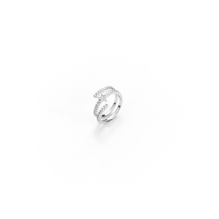 Anello 3 giri strass