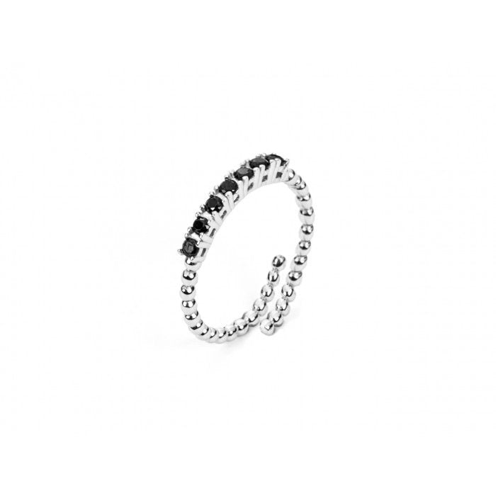 Anello zirconi neri