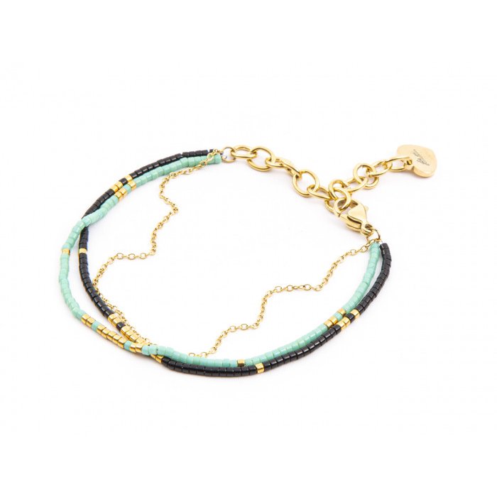 Bracciale multifilo con perline