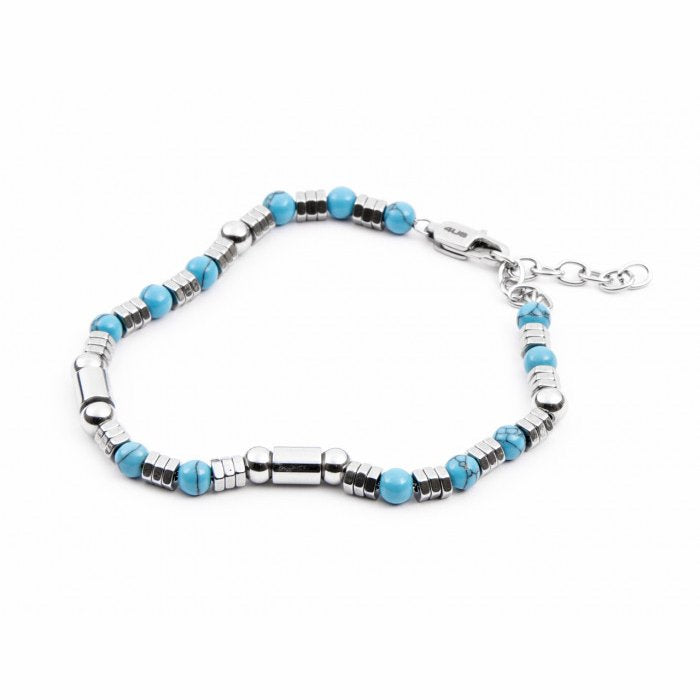 Bracciale con perle azzurre
