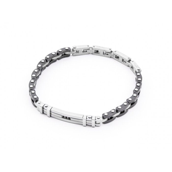 Bracciale bicolore con piastra