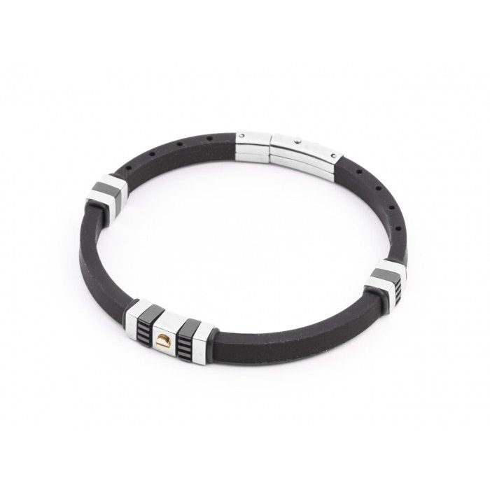 Bracciale in gomma e acciaio