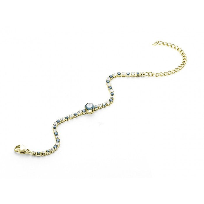 Bracciale tennis con pietra blu