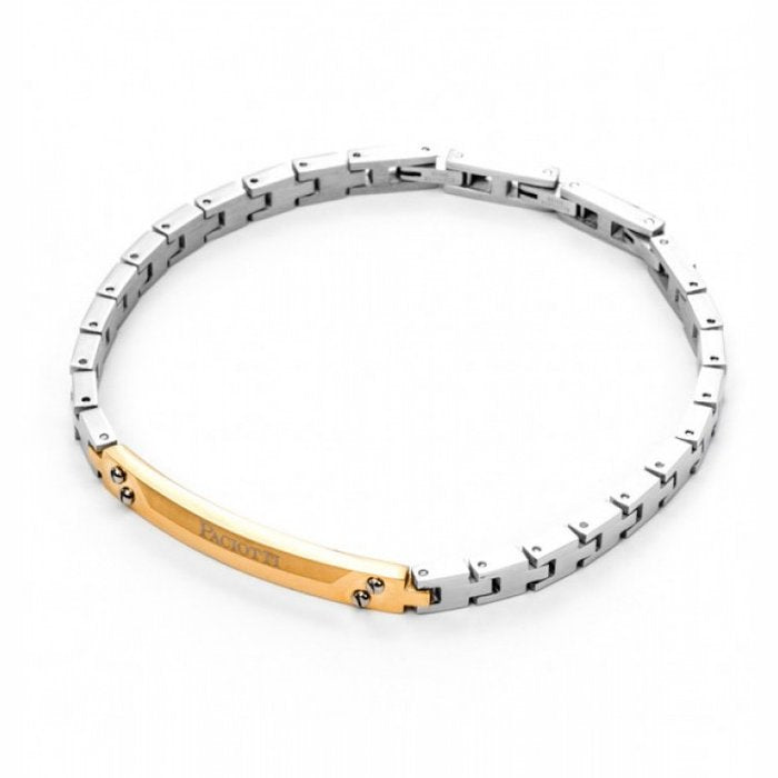 Bracciale maglia tessere e piastra