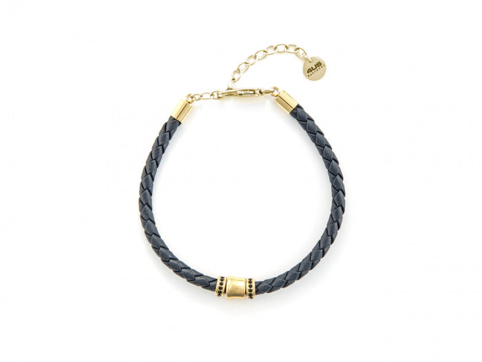 Bracciale pelle blu