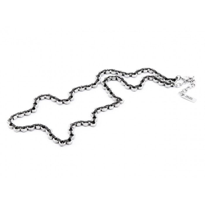 Collana bicolore con maglie esagonali