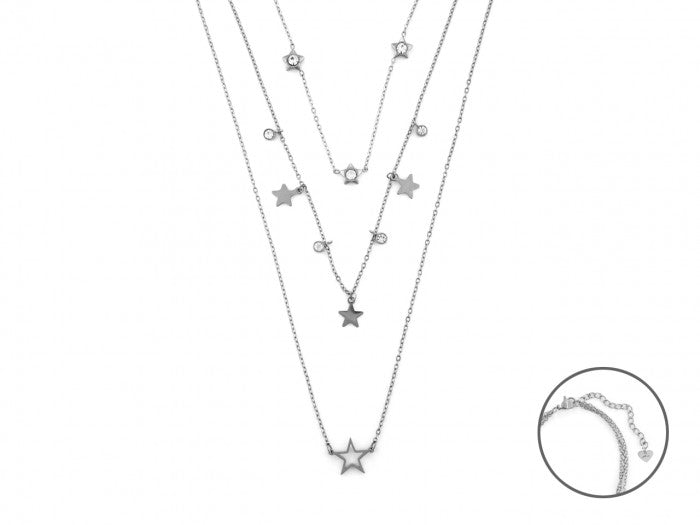 Collana 3 fili stelle