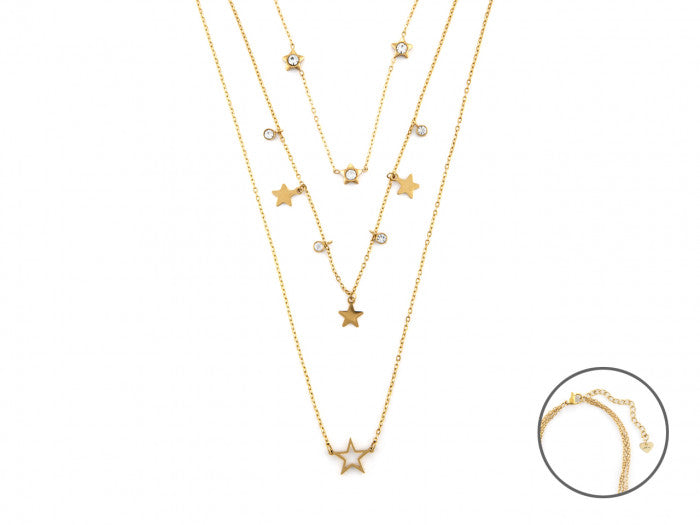 Collana 3 fili stelle