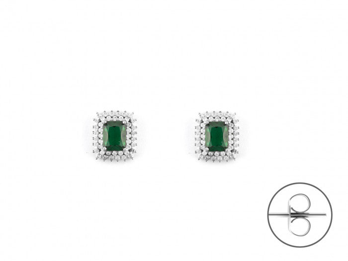 Orecchini  zircone verde