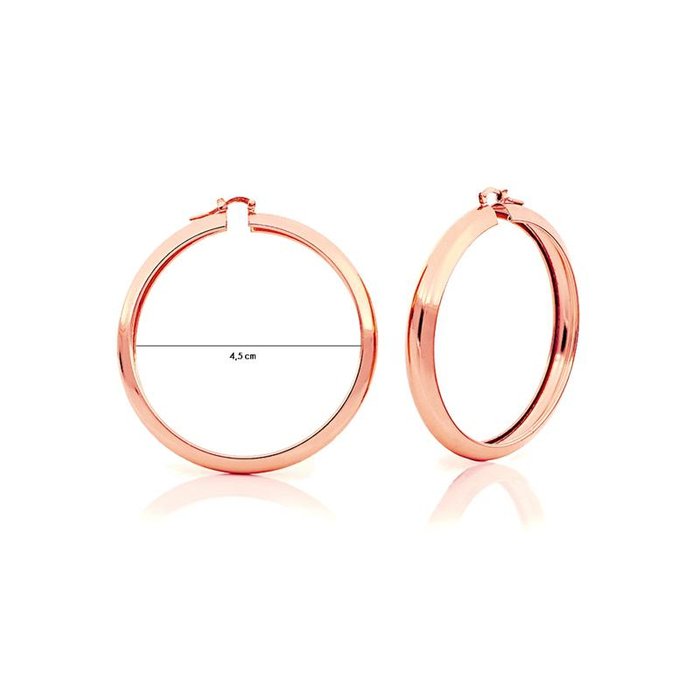 Orecchini a cerchio in bronzo dorato rosa