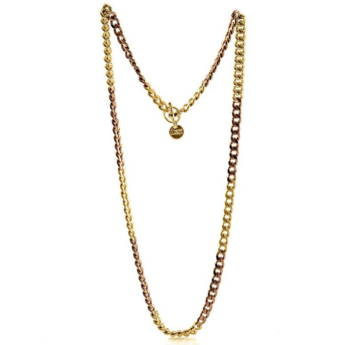 Collana Chanel in bronzo cioccolato