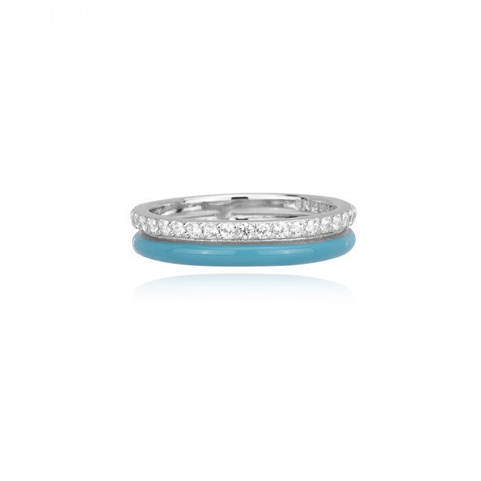 ANELLO CON SMALTO TURCHESE