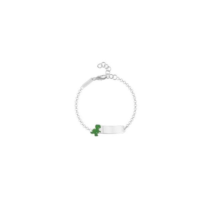 BRACCIALE DINOSAURO CON TARGHETTA INCIDIBILE