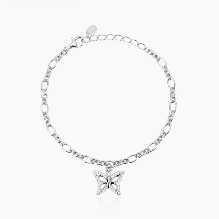 BRACCIALE FARFALLA E PIETRE