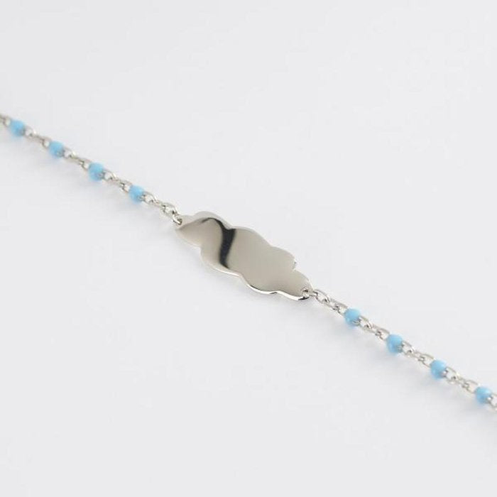 BRACCIALE AZZURRO CON NUVOLETTA INCIDIBILE