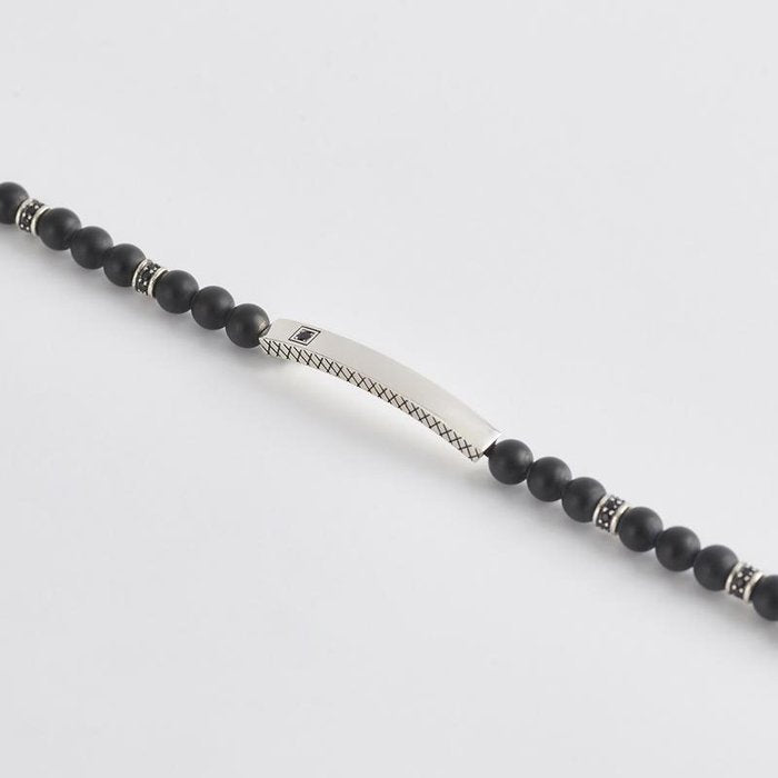 BRACCIALE AGATA E ARGENTO