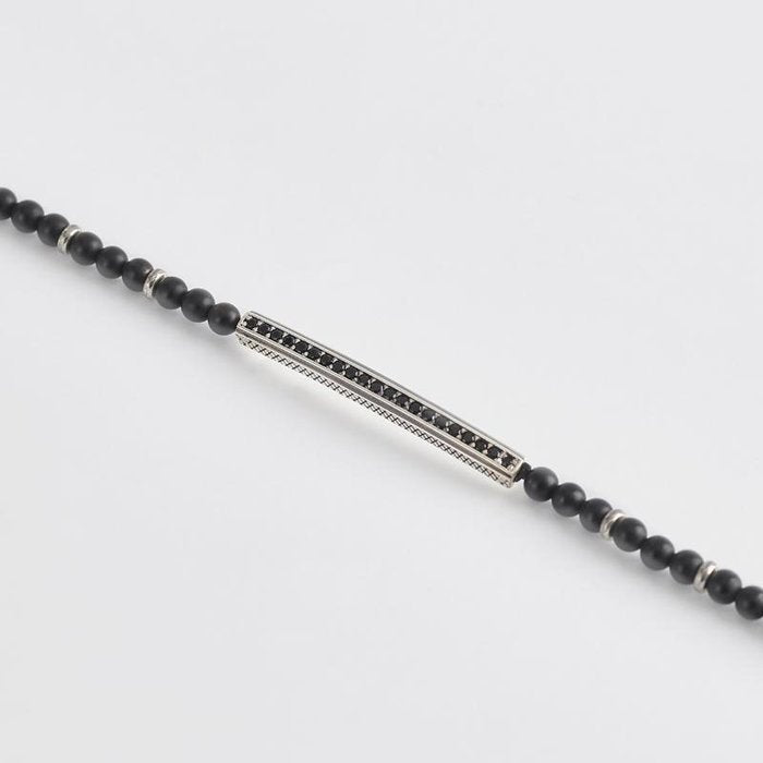 BRACCIALE AGATA E ARGENTO
