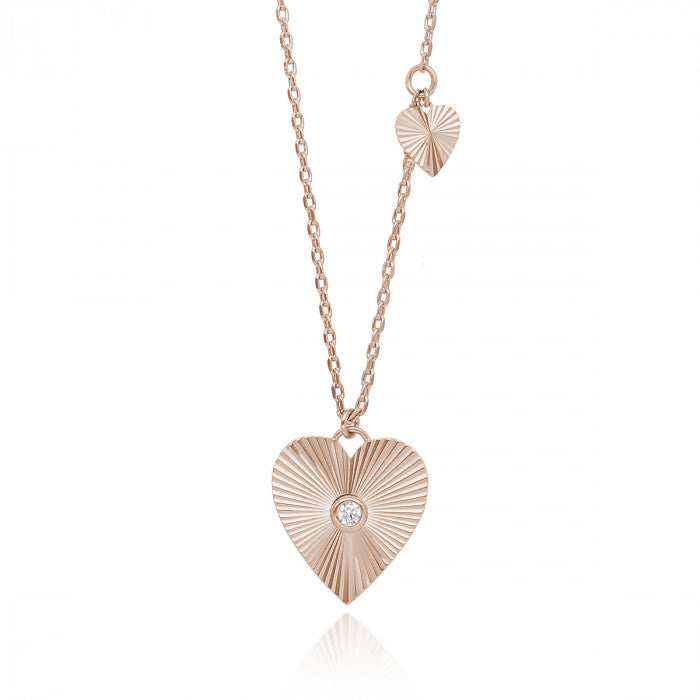 COLLANA CUORE CON RAGGI DI LUCE